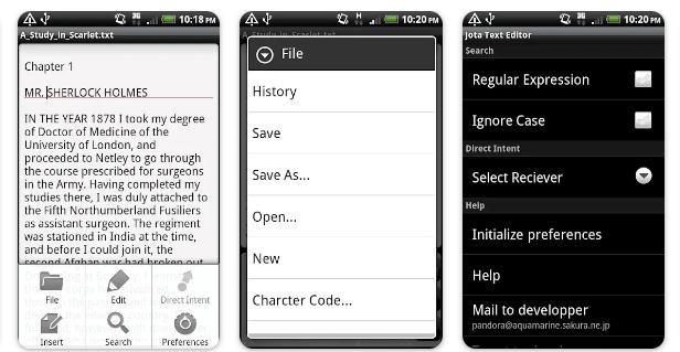 Jota text editor