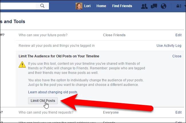 Limit old posts