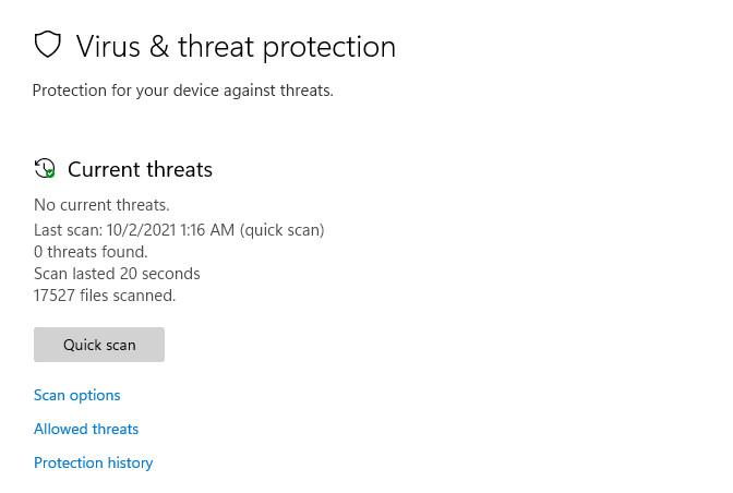 Scan for Malware