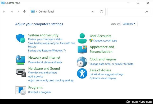 control Panel