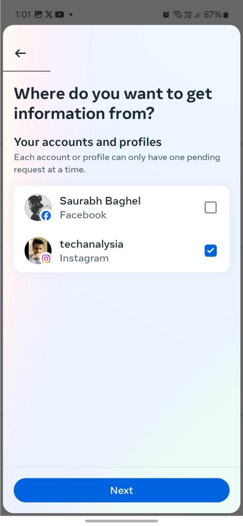 tap on next