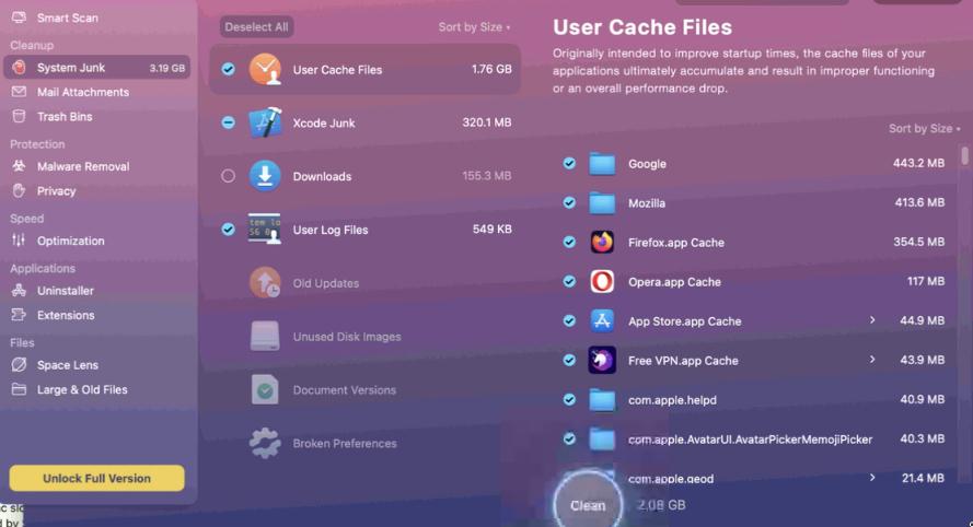 User Cache Files