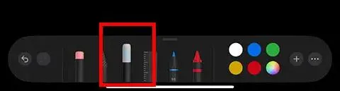 Apple Pencil toolbar