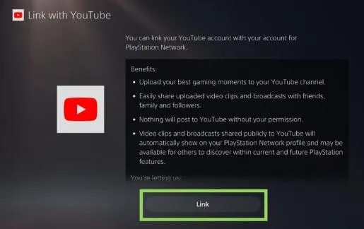 Link button