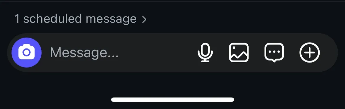message scheduled