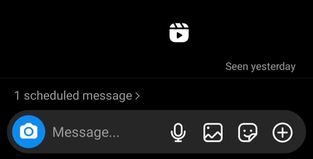 message scheduled