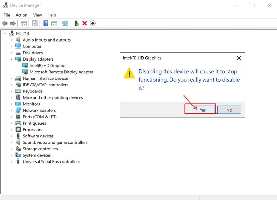 Disable driver