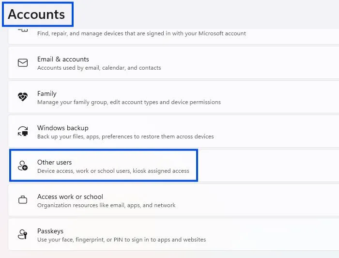 Other users