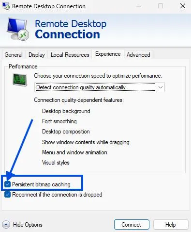 bitmap caching