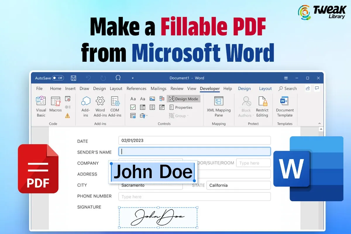 How To Create A Fillable PDF From Microsoft Word