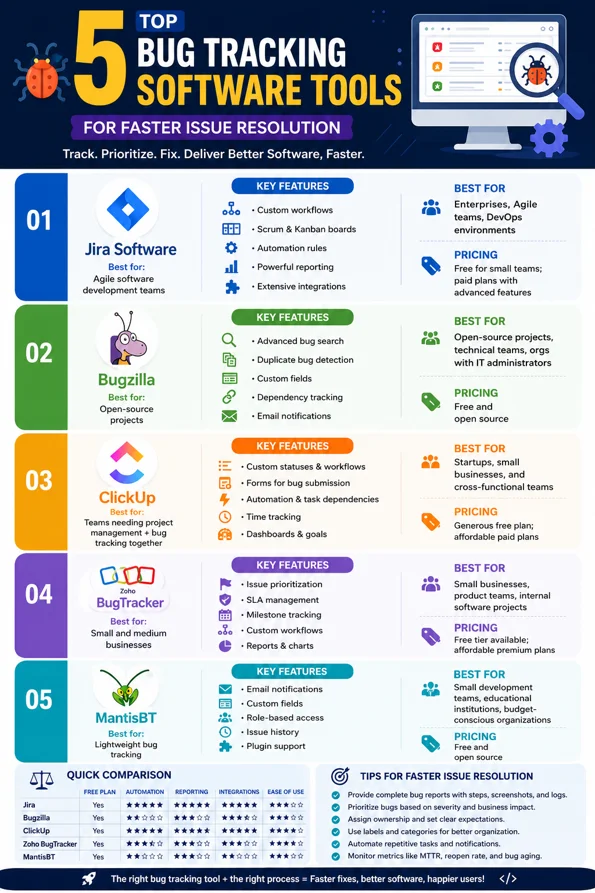 Bug tracking software