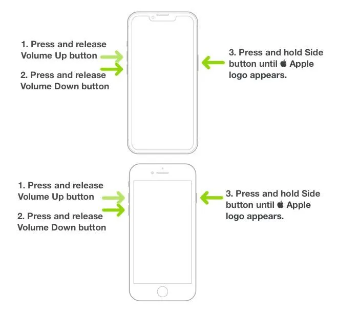 Force restart your iPhone