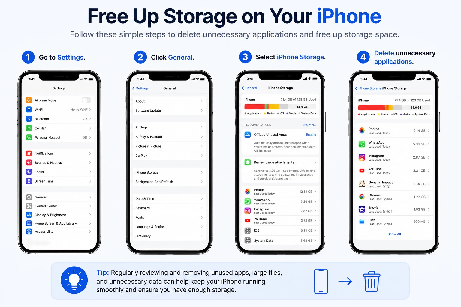 Free up storage space iPhone