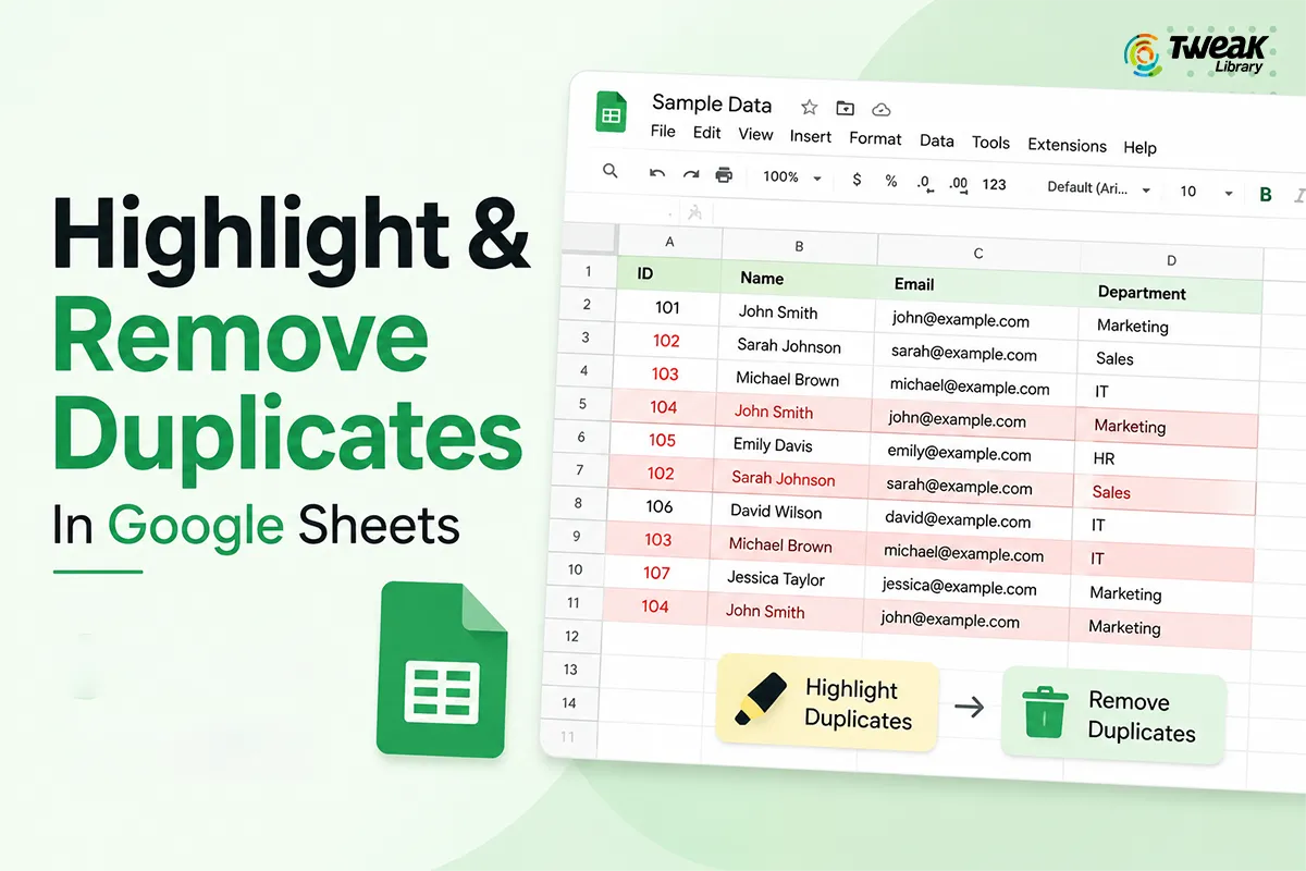 How To Highlight & Remove Duplicates In Google Sheets