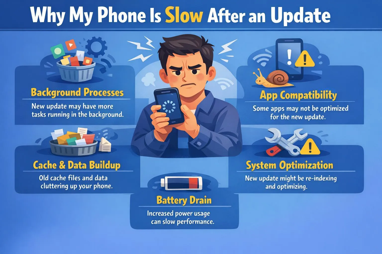 Phone slow down after update