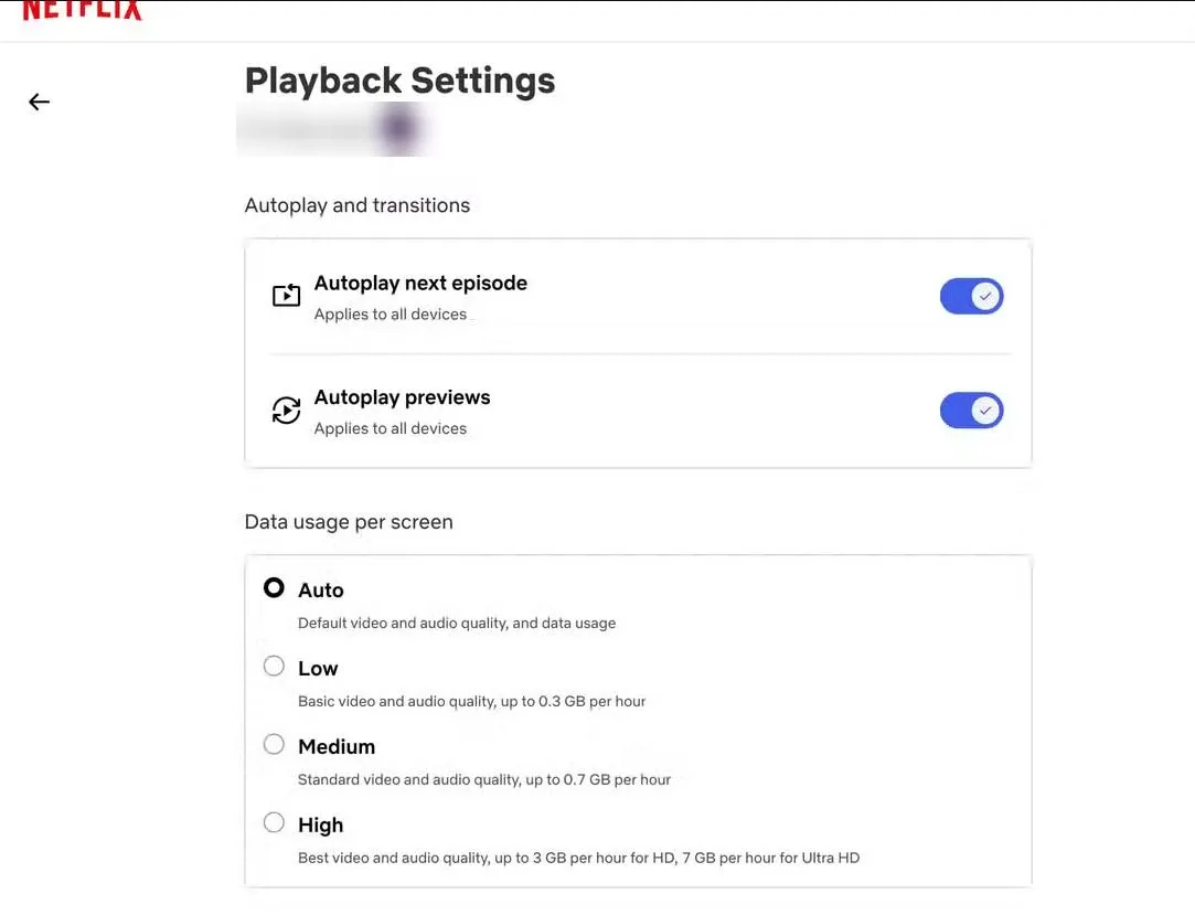 Playback Settings