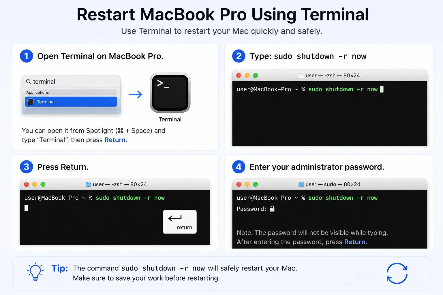 Restart From Terminal