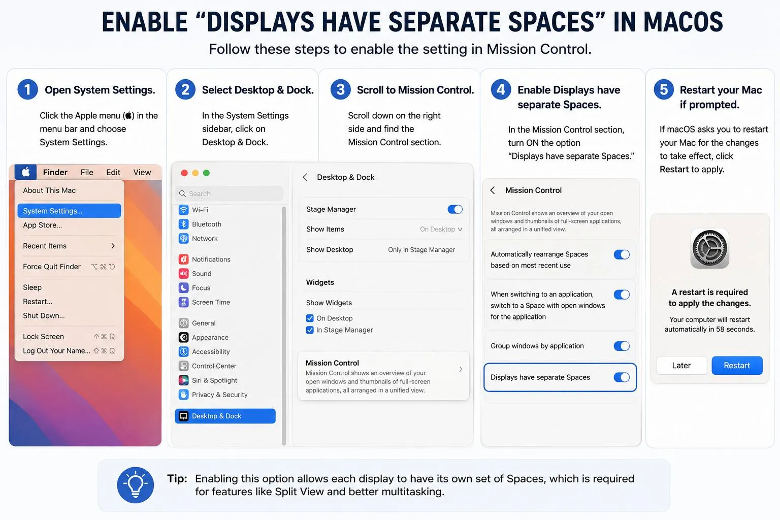 Separate Spaces Is Disabled