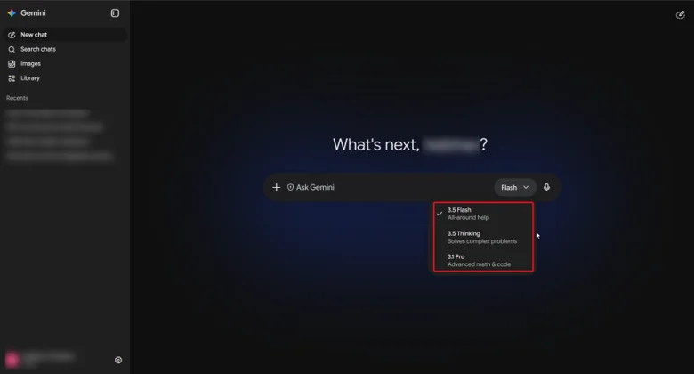 Switch the Gemini Model Version