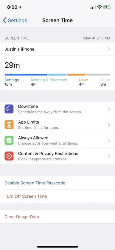 Tap Content & Privacy Restrictions