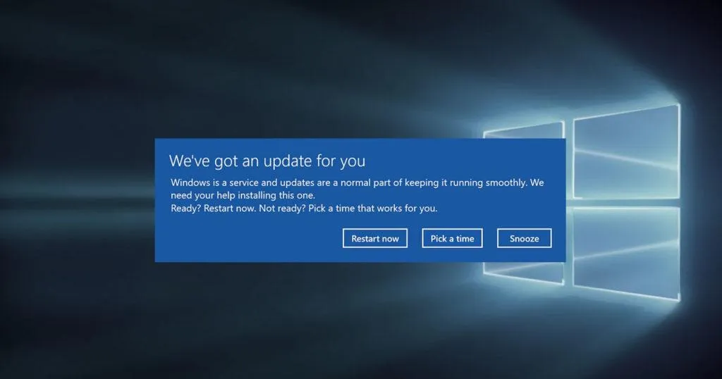 Windows update box
