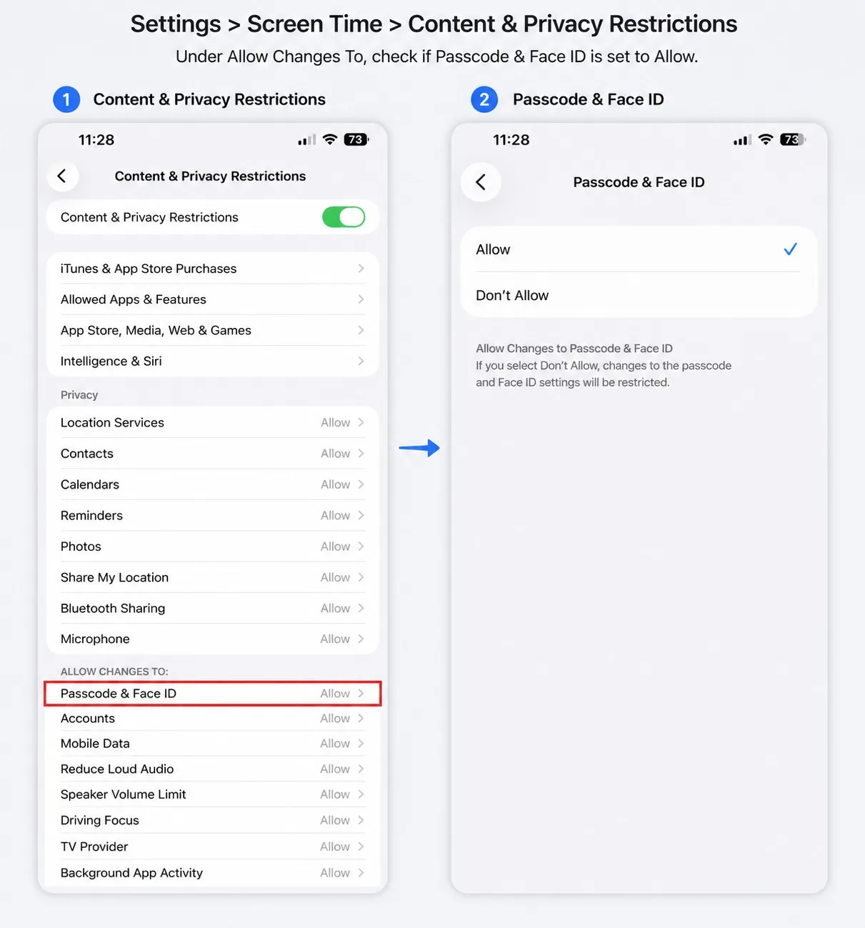 enable Content & Privacy Restrictions