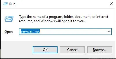 open services.msc