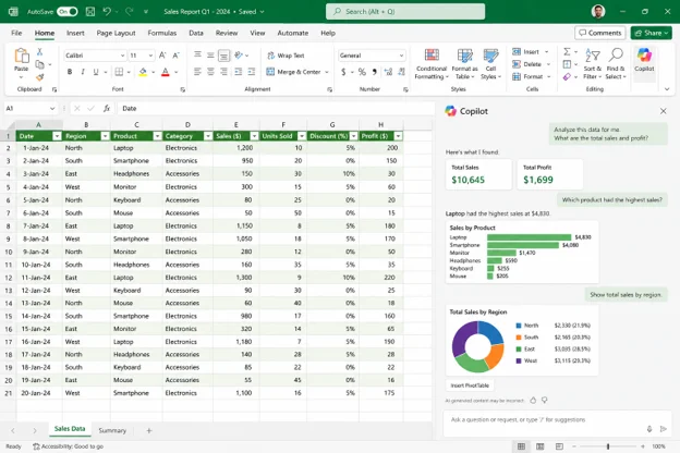 Analyze data in Excel without formulas