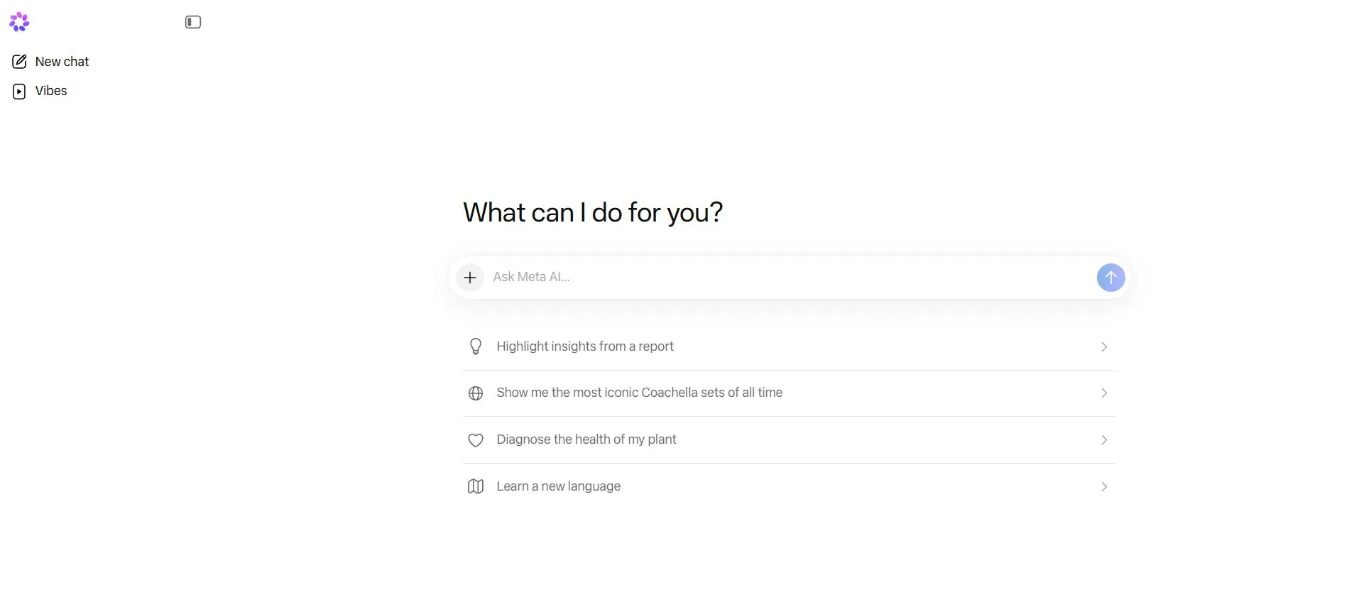 Ask meta ai