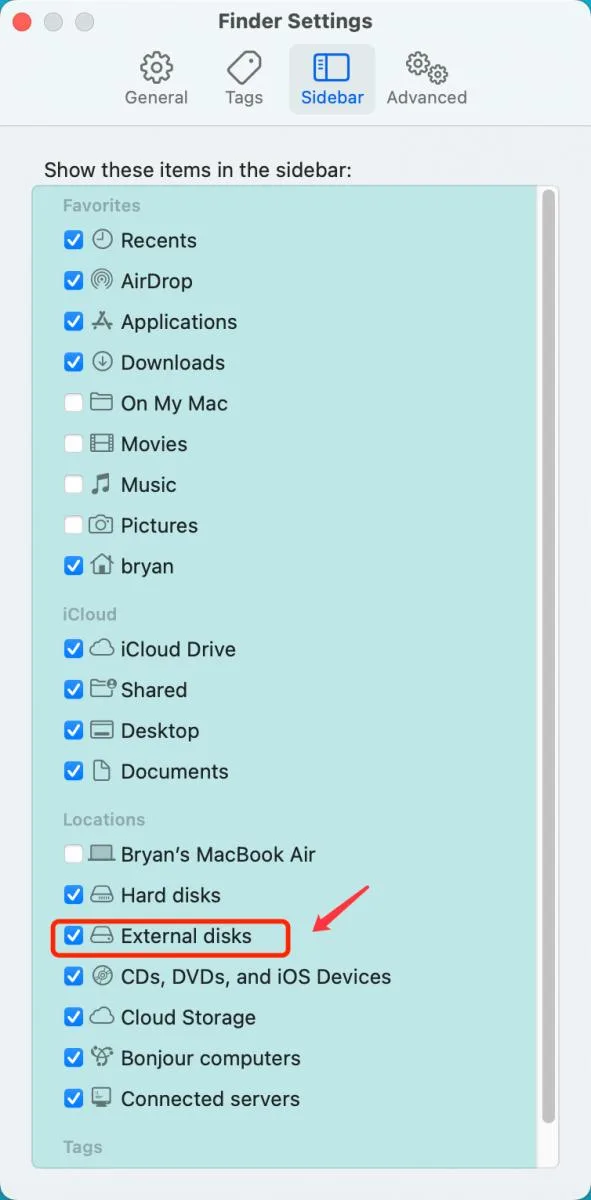 External disks