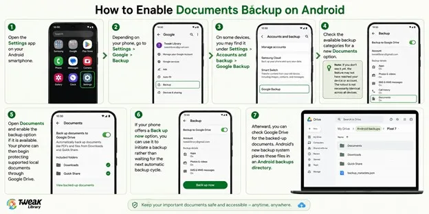 How to Enable Documents Backup on Android