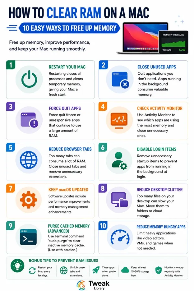How to clear ram on a mac