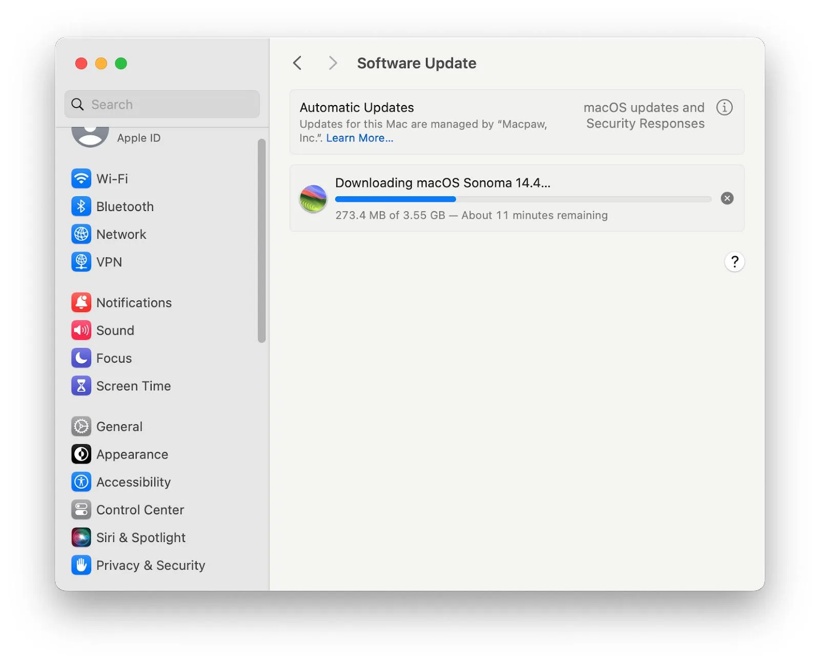 Software Update