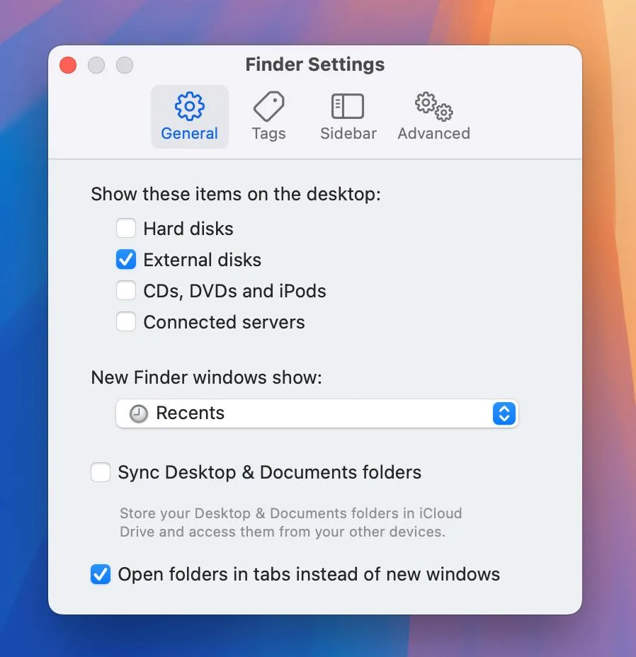 check External disks