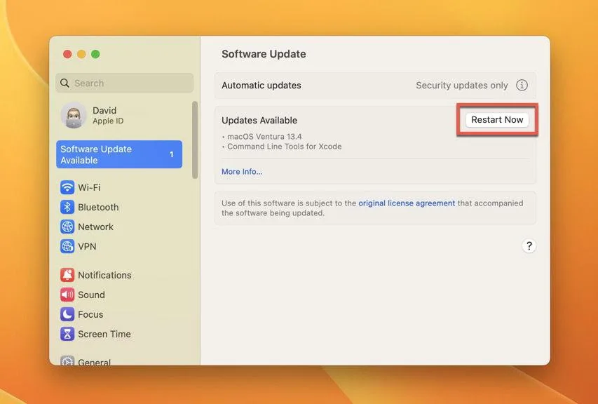 restart your Mac