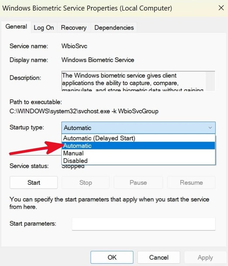 Windows Biometric